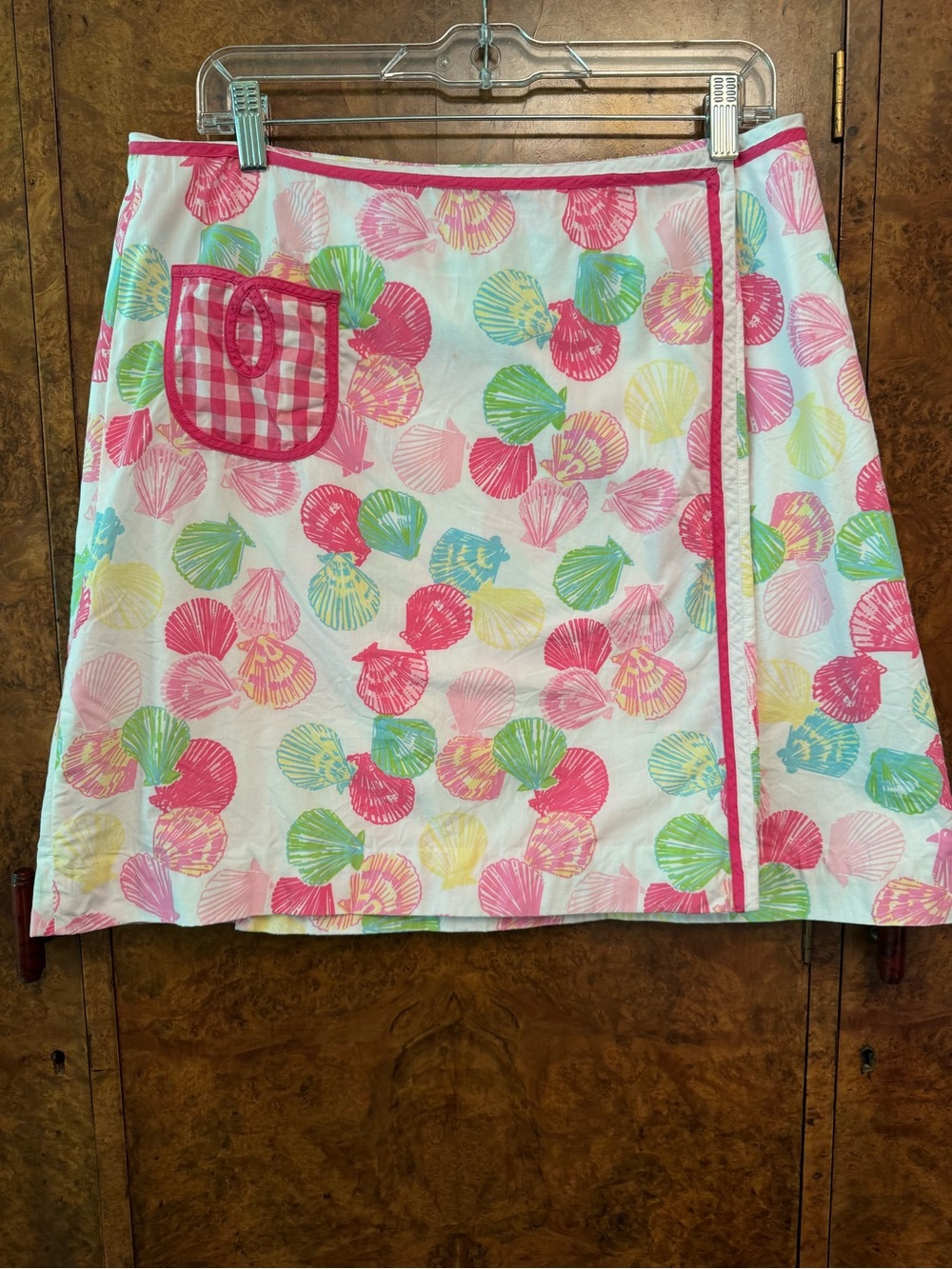 Lilly Pulitzer Shell-Print A-Line Wrap Skirt in Pink, Green, Yellow & Blue